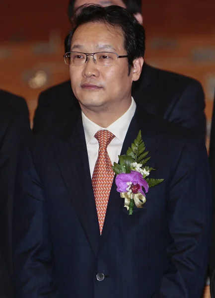 Xiang Junbo Kínai Mezőgazdasági Bank Elnöke Egy Ceremónia Során Látható — Stock Fotó
