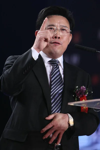 File Liang Wengen Presidente Sany Group Habla Ceremonia Entrega Los — Foto de Stock