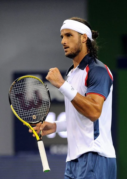 Feliciano Lopez Spanien Reagerar Kvartsfinal Match Mot Florian Mayer Tyskland — Stockfoto