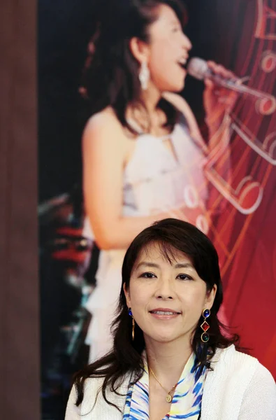 Die Brasilien Geborene Japanische Jazzmusikerin Lisa Ono Nimmt Einer Pressekonferenz — Stockfoto