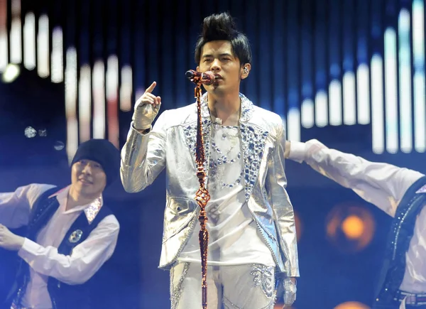 Cantante Taiwanés Jay Chou Actúa Concierto Durante Gira Mundial Por — Foto de Stock