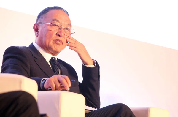 Liu Chuanzhi Stichter Vroegere Voorzitter Van Groep Lenovo Wordt Gezien — Stockfoto
