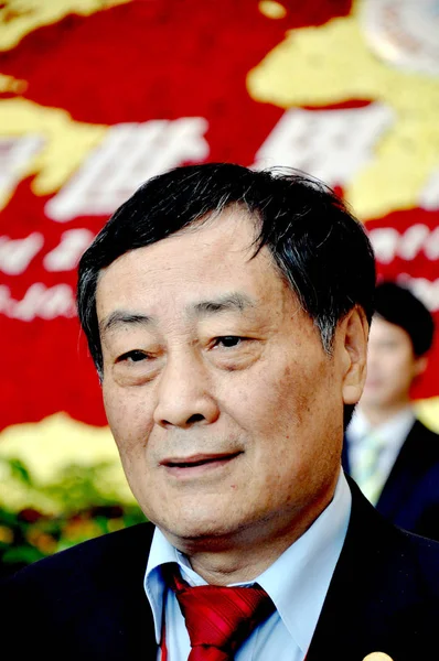 Zong Qinghou Przewodniczący Grupy Wahaha Uczestniczy Światowej Konwencji Przedsiębiorców Zhejiang — Zdjęcie stockowe