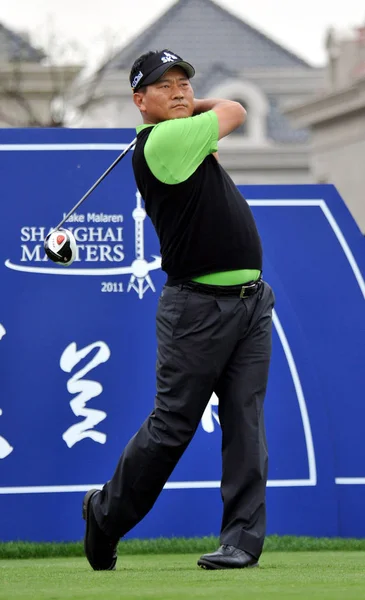 Choi South Korea Tees Durante Torneio Golfe Lake Malaren Shanghai — Fotografia de Stock