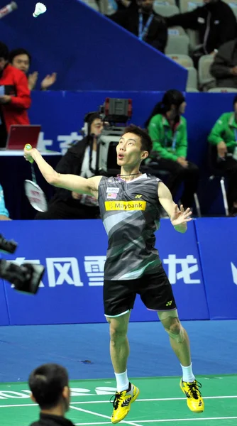 Lee Chong Wei Malasia Devuelve Una Oportunidad Contra Kenchi Tago — Foto de Stock