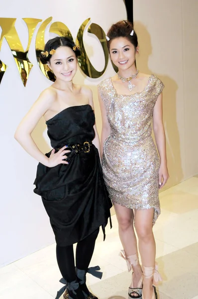 Gillian Chung Yaptı Charlene Choi Hong Kong Pop Ikilisi Ikiz — Stok fotoğraf