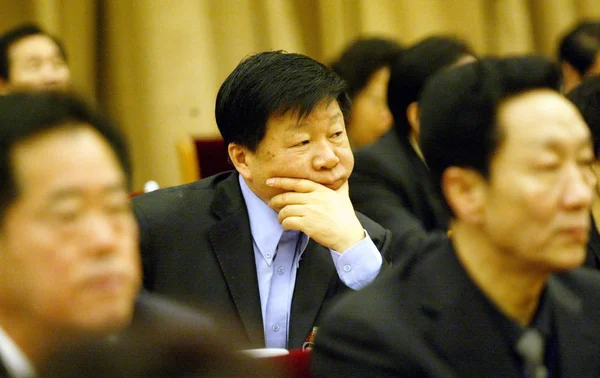 北京大中电器公司创办人张大中 出席了2007年1月27日在中国北京举行的论坛 — 图库照片