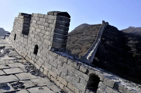 Paisagem Grande Muralha Badaling Condado Yanqing Pequim China Novembro 2010 — Fotografia de Stock