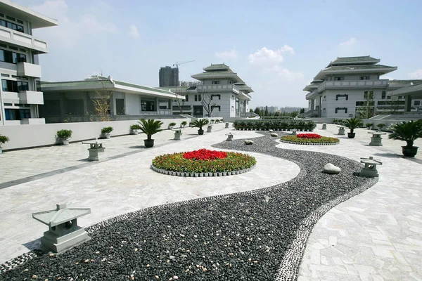 Uitzicht Beihu Campus Van Shishi High School Chengdu City Zuidwest — Stockfoto