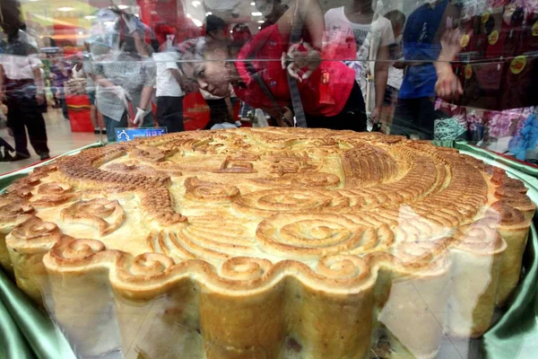 Huge Mooncake Diplay Store Xuchang Central Chinas Henan Province September — Stock Photo, Image