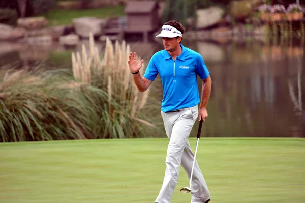 Keegan Bradley Van Gebaren Van Verenigde Staten Eerste Dag Competitie — Stockfoto