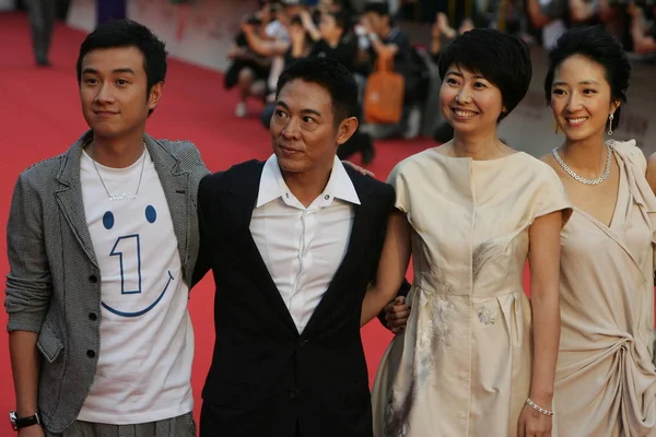 Desde Izquierda Los Actores Chinos Wen Zhang Jet Director Xue — Foto de Stock