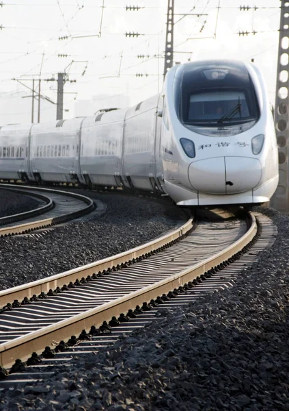 Los Trenes Crh China Railway High Speed Circulan Por Las —  Fotos de Stock