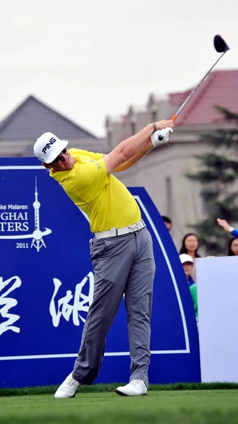 Egyesült Államok Hunter Mahan Elüti Labdát Malaren Shanghai Masters Golf — Stock Fotó