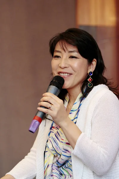 Brasilien Född Japansk Jazz Musiker Lisa Ono Sköter Presskonferens För — Stockfoto