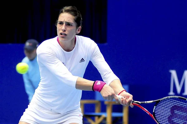 Andrea Petkovic Germany Returns Shot Monica Niculescu Romania Semifinal China — Stock Photo, Image