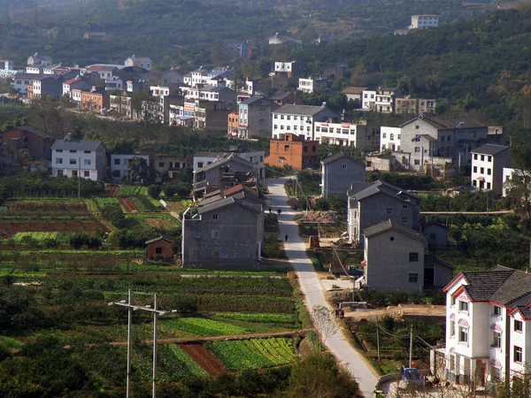Tekintettel Mezőgazdasági Termelő Házak Yichang Közép Chinas Hubei Tartomány Március — Stock Fotó