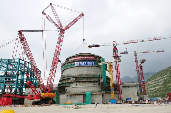 Kupolen Inne Slutning Struktur Hissade Strukturen Vid Taishan Kärnkraft Verk — Stockfoto