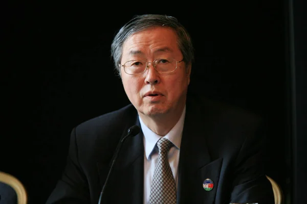 Zhou Xiaochuan Guvernör För Peoples Bank China Banken Kinas Centralbank — Stockfoto