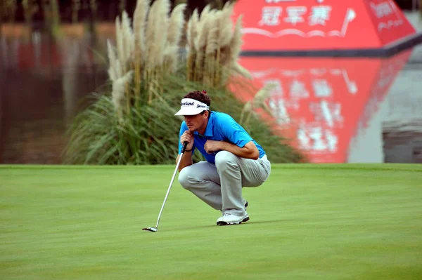 Keegan Bradley Degli Stati Uniti Considera Putt Nella Competizione Del — Foto Stock