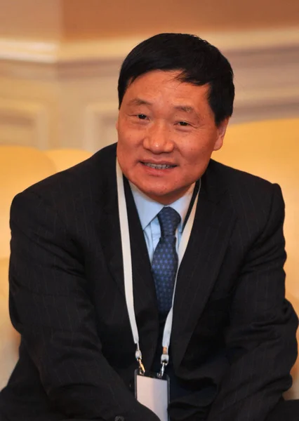 中国银行董事长肖刚出席2011年1月15日在中国北京举行的中国经济年会 — 图库照片
