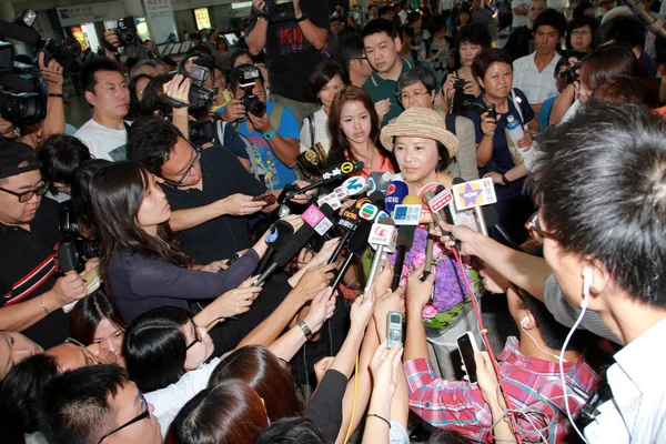 Hong Kong Sångerskan Och Skådespelerskan Deanie Tak Han Vinnare Bästa — Stockfoto