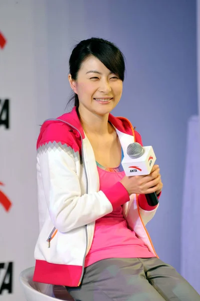Campeón Buceo Chino Guo Jingjing Asiste Una Campaña Comercial Para — Foto de Stock