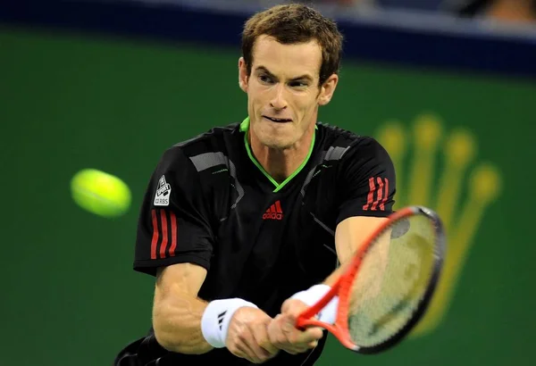 Andy Murray Storbritannien Returnerar Ett Skott Mot Matthew Ebden Australien — Stockfoto