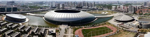 Vista Panorámica Del Estadio Del Centro Olímpico Tianjin Tianjin China — Foto de Stock