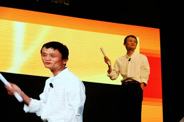 Председатель Alibaba Group Джек Yun Выступил Саммите Netrepreneur Городе Ханчжоу — стоковое фото