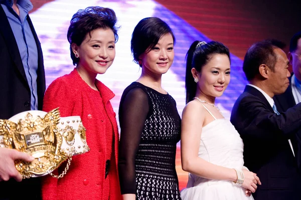 Second Left Right Chinese Hostess Yang Lan Founder Sun Media — Stock Photo, Image