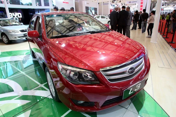 Byd Ses Displayen 14Th Shanghai International Automobile Industri Utställningen Känd — Stockfoto