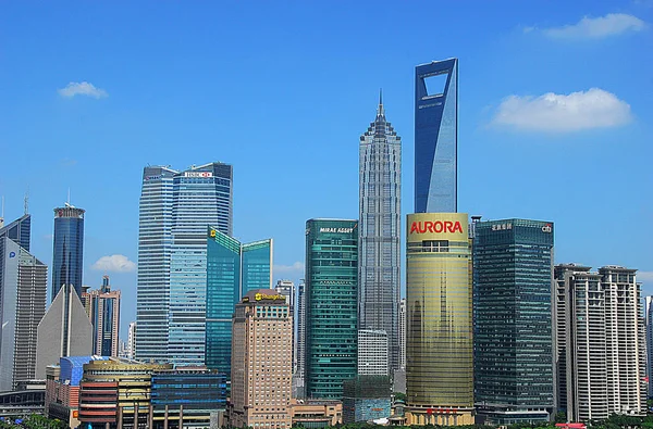 Άποψη Της Jinmao Πύργο Shanghai World Οικονομικό Κέντρο Και Άλλα — Φωτογραφία Αρχείου