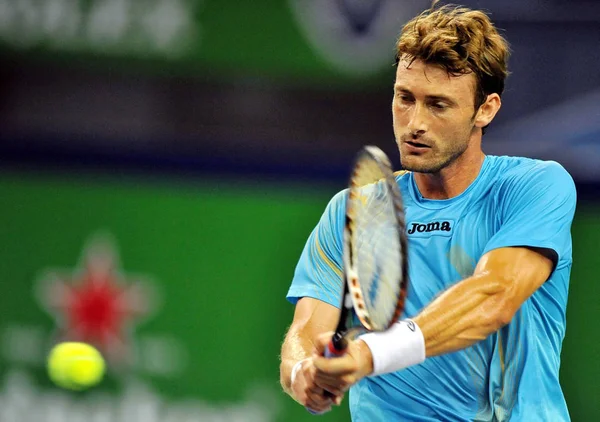 Juan Carlos Ferrero Van Spanje Geeft Als Resultaat Een Schot — Stockfoto