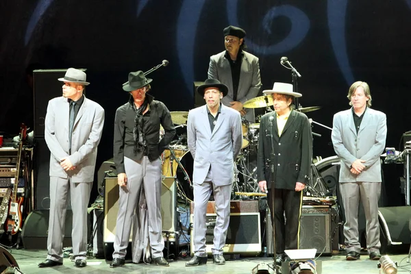 Music Legend Bob Dylan His Band Perform His Concert Workers — Stock Photo, Image