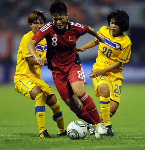 Chinas Jun Center Challenges Players Thailand Preliminary Asian Womens Qualifier — Stock Photo, Image