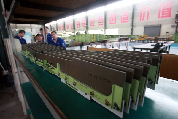 Частини Горизонтальних Стабілізаторів B737 Боїнг 737 Літаки Знаходяться Шанхайській Фабриці — стокове фото