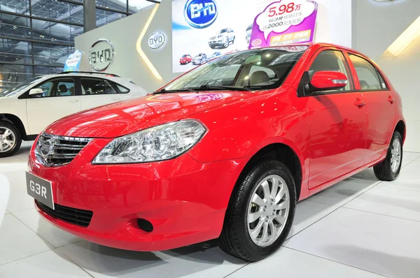 Byd Autók Kijelzőn Alatt Auto Show Shenzhen Dél Chinas Guangdong — Stock Fotó