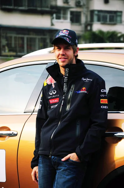Der Deutsche Formel Pilot Sebastian Vettel Vom Red Bull Formel — Stockfoto