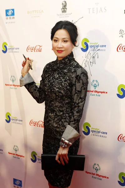 Actrice Hong Kong Carina Lau Assiste Banquet Charité Aux Enchères — Photo