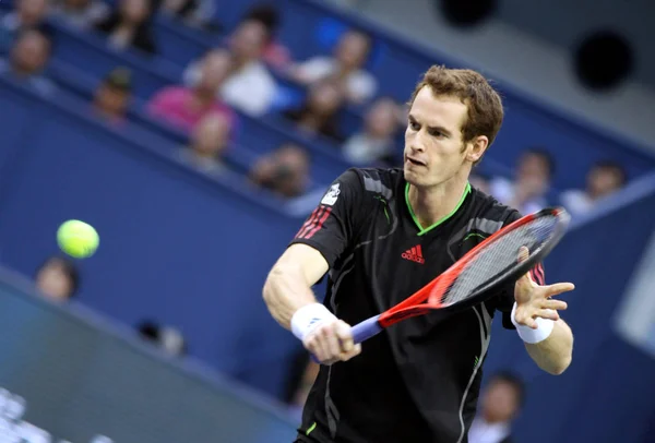 Andy Murray Gran Bretaña Devuelve Tiro Contra David Ferrer España — Foto de Stock