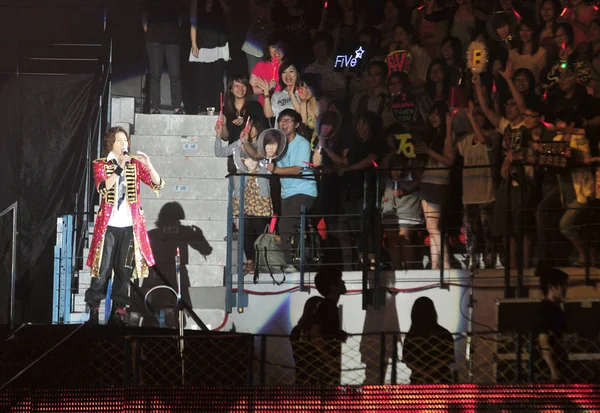 Japon Idol Aktör Şarkıcı Yamashita Tomohisa Gerçekleştirir Taipei Tayvan Onun — Stok fotoğraf