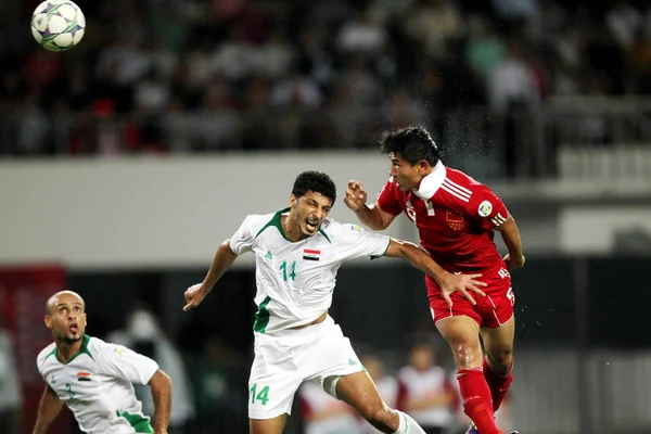 Hanchao 課題サラム Shakir のイラク 2014 Fifa ワールド カップ予選で センター南 2011 — ストック写真