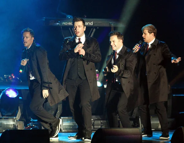 2011年10月10日 爱尔兰男孩乐队西城乐队在台湾台北举行的音乐会上表演 — 图库照片
