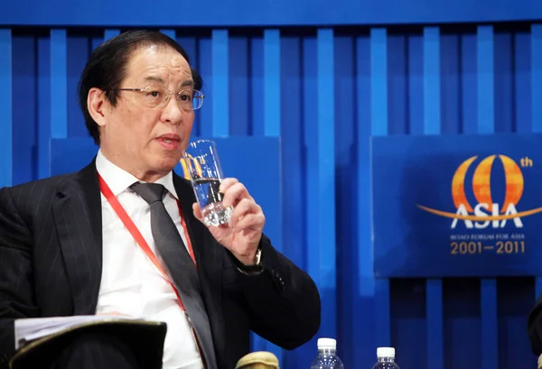 Liu Mingkang Prezes China Banking Komisji Regulacyjnej Uczęszcza Forum 2011 — Zdjęcie stockowe