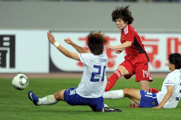 Chinas Zhou Paco Schiet Bal Tijdens Aziatische Women Football Qualifier — Stockfoto