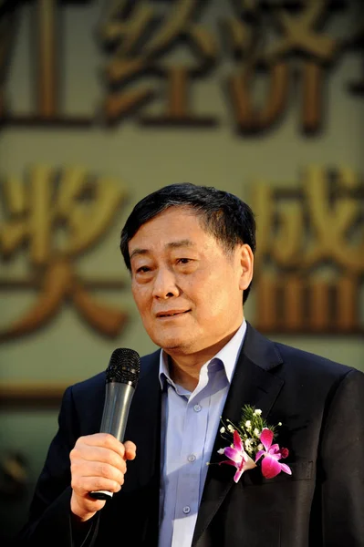 Zong Qinghou Předseda Představenstva Generální Ředitel Společnosti Wahaha Group Účastní — Stock fotografie