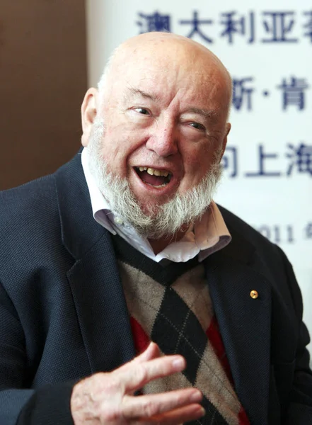 Novelista Dramaturgo Autor Ficción Australiano Thomas Keneally Aparece Una Entrevista —  Fotos de Stock