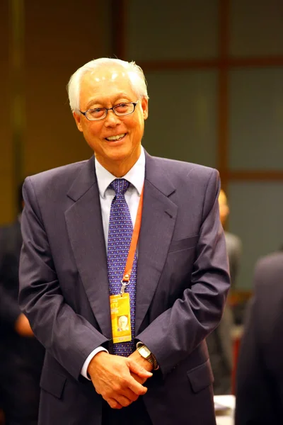 Singaporianska Senior Minister Goh Chok Tong Sköter Ett Möte 2011 — Stockfoto