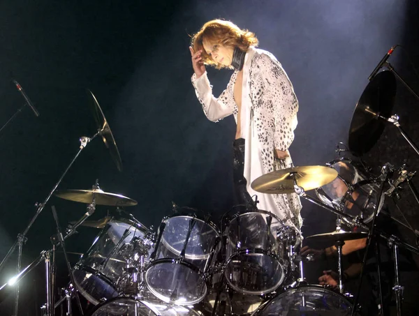 Yoshiki Banda Japonesa Heavy Metal Japan Apresenta Concerto Japan Shanghai — Fotografia de Stock